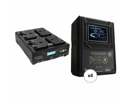 Core SWX Hypercore NEO 9 Mini 98Wh 4-Battery Kit w/ Quad Charger (Gold Mount)