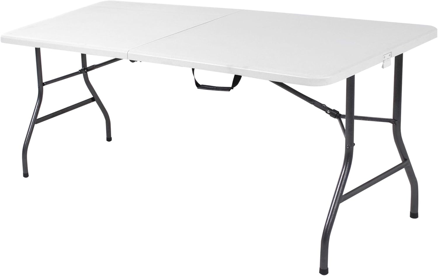Fold-in-Half Table w/ Handle (6', White)