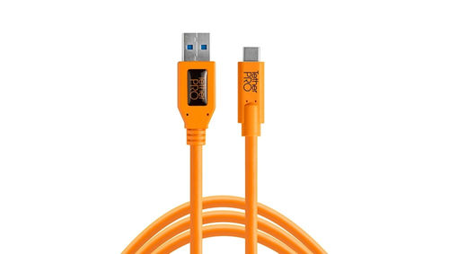 Tether Tools TetherPro USB-C to USB-A 3.0 Cable (15', Orange)