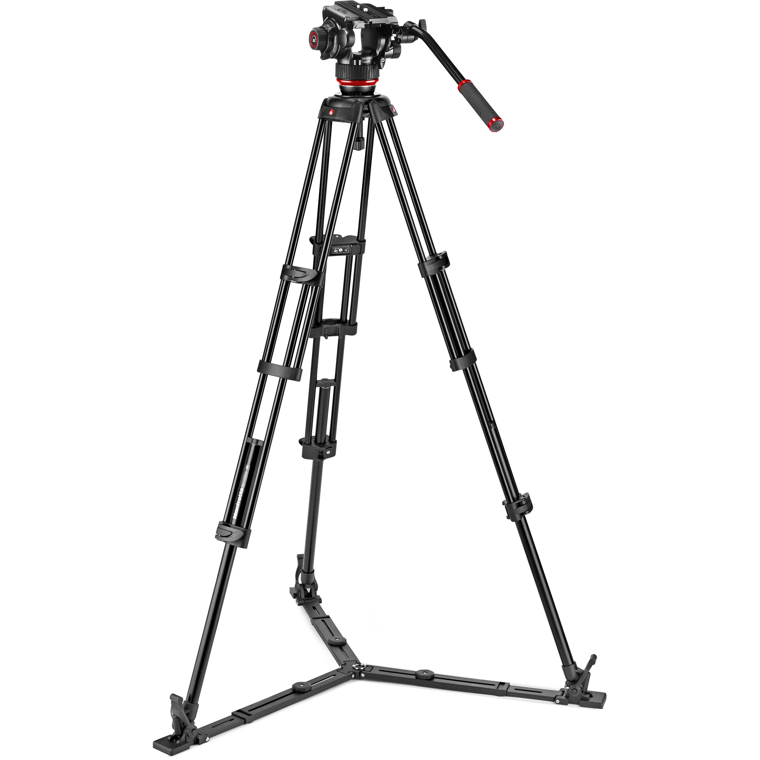 Manfrotto 504X Fluid Head & Aluminum Tripod w/ Ground Spreader